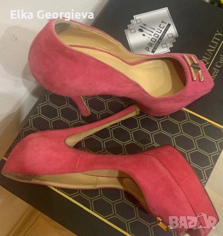 Маркови дамски обувки Elisabetta Franchi 38 номер, снимка 4 - Дамски елегантни обувки - 44342333