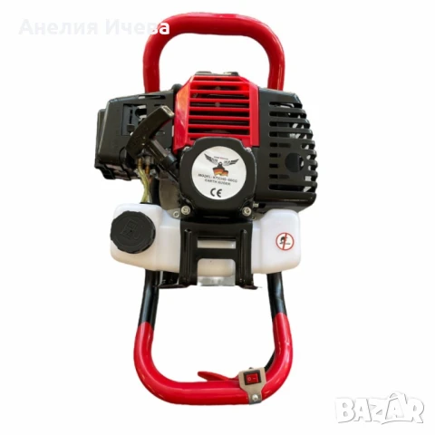 Бензинов свредел с мощен 68cc двигател, снимка 2 - Други инструменти - 50554742