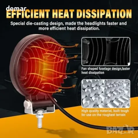 Комплект 2 LED офроуд фара RIGIDON 36 W, бяла и жълта светлина, снимка 7 - Аксесоари и консумативи - 55945967