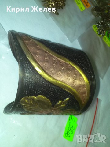 МЕДНА ЕТНО-ГРИВНА с ФЛОРАЛНИ ОРНАМЕНТИ А-35, снимка 2 - Гривни - 29621470