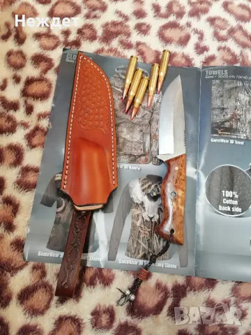 Нож от s390 стомана закалена на 67 hrc. , снимка 2 - Ножове - 35400455