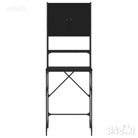 vidaXL Шкаф за пералня, черен, 68x48,5x194 см, снимка 8 - Шкафове - 56148234