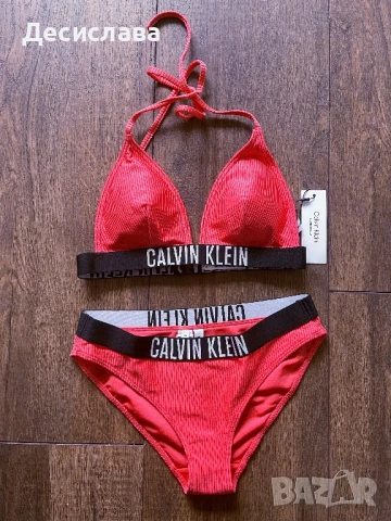 Бански Calvin Klein корал от 3 части, снимка 5 - Бански костюми - 51081527