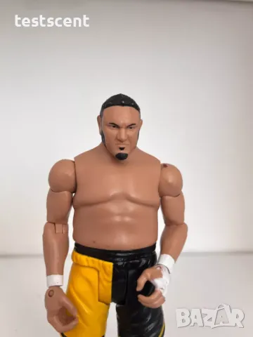 Екшън фигура WWE Samoa Joe Самоа Джо Black/Yellow Basic Mattel играчка, снимка 6 - Колекции - 48362697