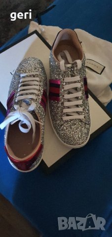 Оргинални кецове Gucci 36номер но според мене да 37 , снимка 4 - Кецове - 44443431