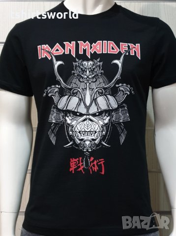 Нова мъжка тениска на музикалната група IRON MAIDEN - Senjutsu Samurai Eddie Graphic Navy, снимка 6 - Тениски - 37106867