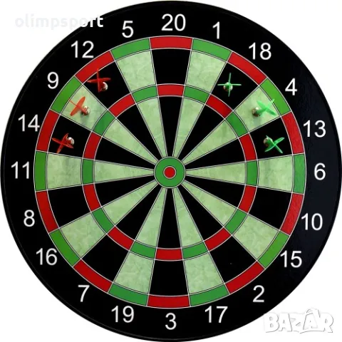 Магнитен дартс MAXI, 14.5 инча (36.8 см), Комплект с 6 стрели. 