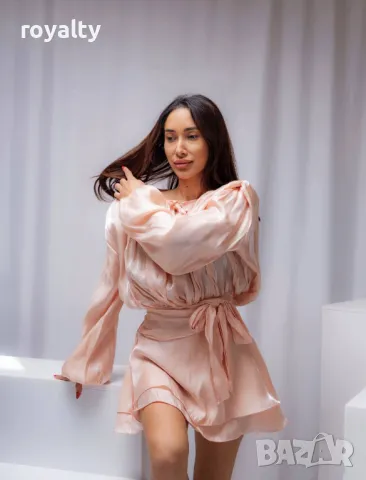 Розова дамска рокля , снимка 3 - Рокли - 49583639