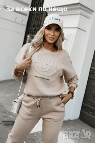 Дамски ватиран спортен комплект - 4 налични цвята Код A164, снимка 3 - Спортни екипи - 47585649