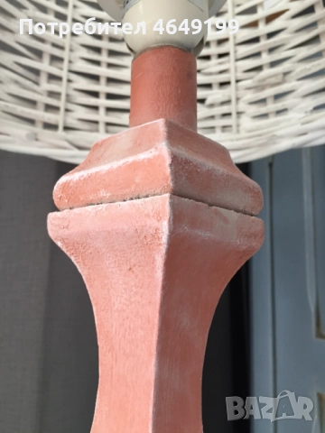 Нощна лампа с ратанов абажур, снимка 7 - Настолни лампи - 52639272