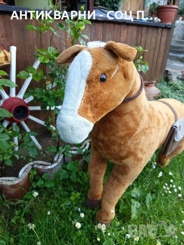 Стара Немска Голяма Плюшена Играчка Конче Тегло 5кг., снимка 5 - Антикварни и старинни предмети - 50554455