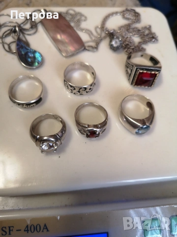 лот сребърни бижута, снимка 2 - Колиета, медальони, синджири - 53942083