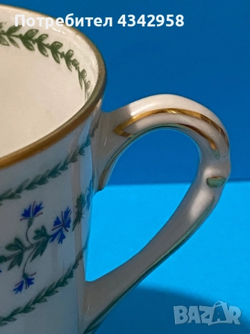 Чаша за чай Bernardaud Limoges с шарка Barbeaux.1980 г., снимка 4 - Антикварни и старинни предмети - 52896479