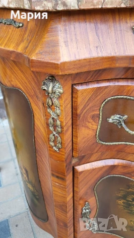 Италианско бароково шкафче 0165, снимка 4 - Шкафове - 51215912