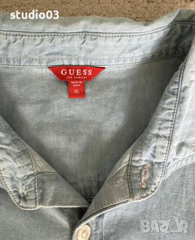 Мъжка деним риза Guess, снимка 2 - Ризи - 56345424