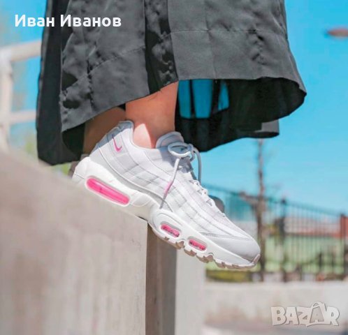оригинални маратонки  NIKE AIR MAX 95 SE Pink White  номер 39, снимка 4 - Маратонки - 40672613