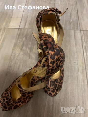Уникални нови секси леопардови официални сандали на висок ток 40.5 номер , снимка 10 - Сандали - 36969249