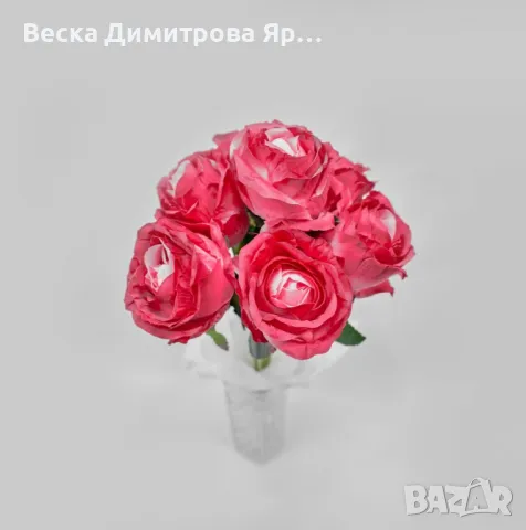 Елегантни изкуствени букети от рози – идеални за декорация и подарък, снимка 7 - Други - 50322199