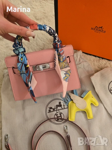 Налична чанта Hermes Mini Kelly, снимка 10 - Чанти - 53322258