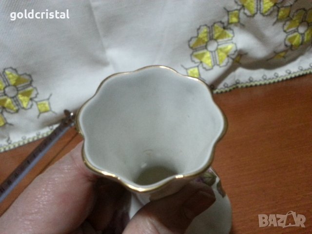 Български костен порцелан Бононя ваза, снимка 4 - Антикварни и старинни предмети - 44231578