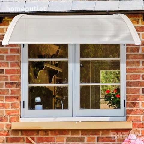 ПРОМОЦИЯ Навес за врата и прозорец 1.2 м – бял, устойчив на атмосферни влияния PM0571-DE11, снимка 2 - Градински мебели, декорация  - 52720037