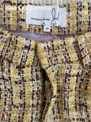 букле  елегантен оригинален сет комплект от две части блуза и къси панталони къдрици Natasha Zinko, снимка 14 - Костюми - 44922473
