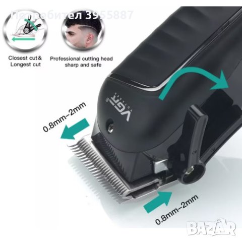 Професионална машинка за подстригване, снимка 3 - Машинки за подстригване - 44209028