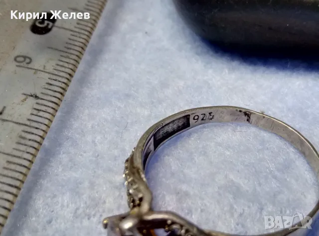 ПРЕКРАСЕН ФИН СКЪПОЦЕНЕН ПРЪСТЕН СРЕБРО 925 с БЛЕСТЯЩ ФИАНИТ в ЦЕНТЪРА и НАТУРАЛНИ ЦИРКОНИ 47586, снимка 8 - Пръстени - 50192574
