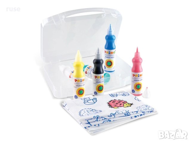 НОВИ! Боя за стъкло с шаблони Primo 6 цвята 75 мл, снимка 2 - Други - 40836497