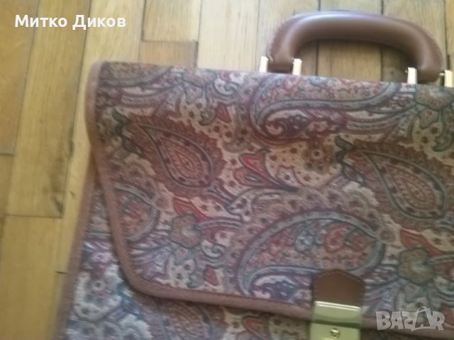 Маркова чанта промазан плат шарена унисекс 40х33см нова , снимка 3 - Чанти - 49599687