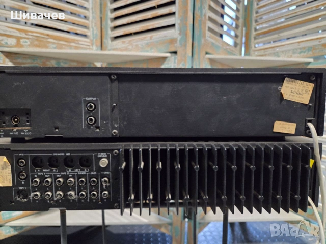 Ретро Hi-Fi комплект Philips 22AH305/00 + 22AH103/00 – усилвател и тунер (перфектно състояние), снимка 2 - Ресийвъри, усилватели, смесителни пултове - 54162496