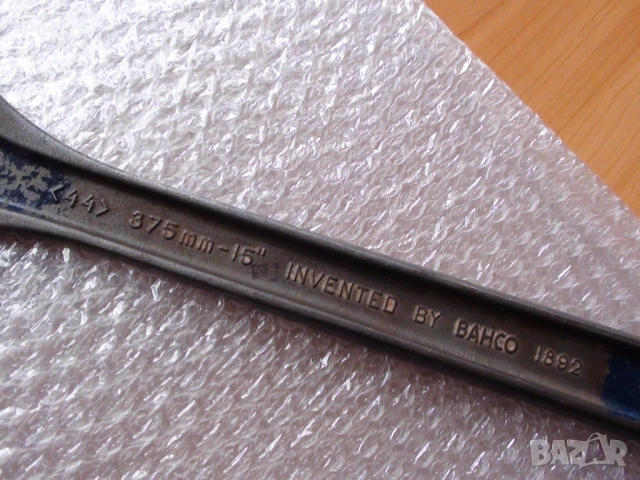 BAHCO ergo 8074 - MADE IN SWEDEN - 375 mm-15" - ORIGINAL BAHCO - ПРОФЕСИОНАЛЕН Раздвижен Ключ !!!!!!, снимка 7 - Ключове - 52251525