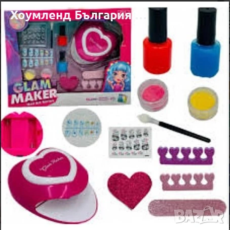 Детски козметичен комплект за маникюр със сушилня за нокти и лакове, снимка 2 - Образователни игри - 54332518
