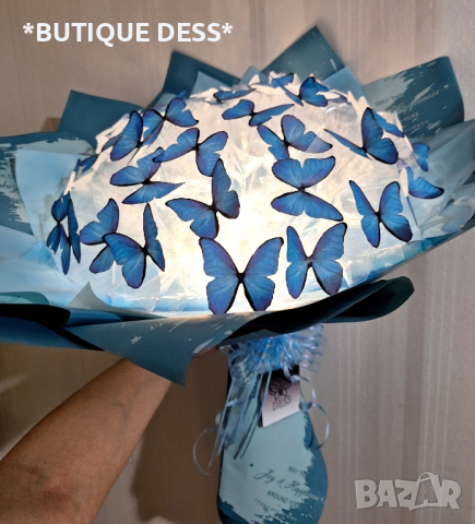 Светещи, ръчно изработени букети от "DESS"🦋✨️💐 ‼️БЕЗПЛАТНА ДОСТАВКА при поръчка на 2 букета‼️🎁, снимка 13 - Подаръци за кръщене - 44792704