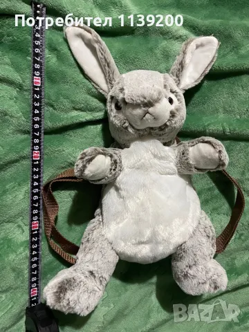 Френска детска плюшена раница зайче, снимка 10 - Раници - 49007401