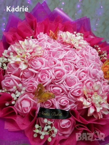 вечен букет от 50 рози , снимка 2 - Други - 52887059