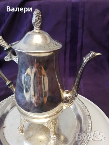 Сервиз За Кафе и Мляко 100 Посребрен Антика, снимка 5 - Антикварни и старинни предмети - 40746802