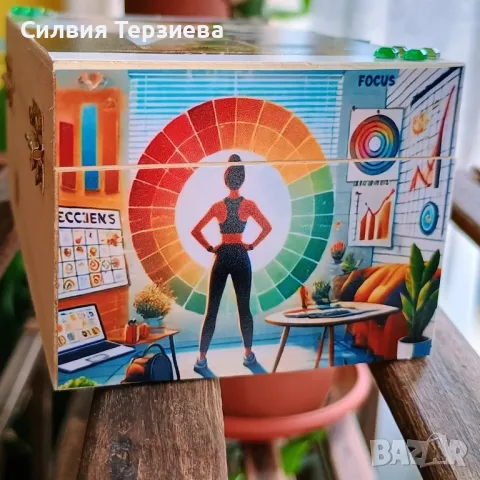 Ръчно изработена дървена кутия , снимка 4 - Декорация за дома - 50347176