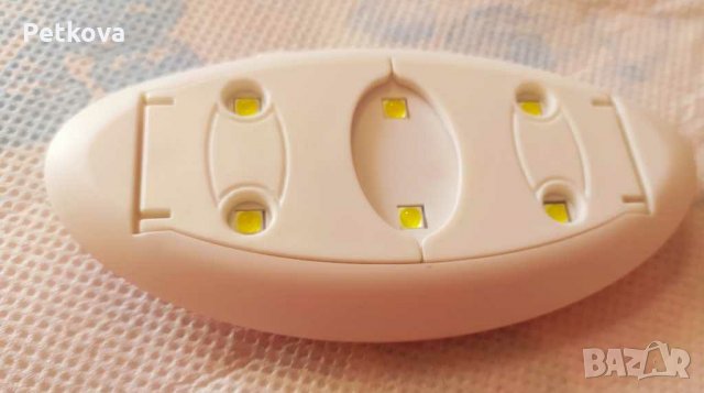 Лампа за маникюр, за гел лак, мини, с подаръци, два броя гел лак , снимка 4 - Продукти за маникюр - 30248375