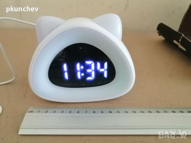 LED Часовник с будилник и нощна лампа, снимка 2 - Други - 40617282