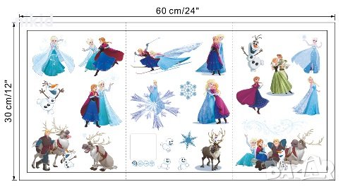 Елза Анна Замръзналото Кралство frozen малки стикер лепенка самозалепващ за стена мебел лепенки , снимка 3 - Други - 31797100