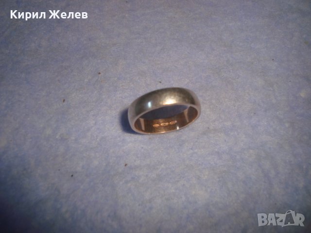 СРЕБЪРЕН ФЕШЪН АРТ ПРЪСТЕН ХАЛКА SAMPLE ИТАЛИЯ СРЕБРО 925 със ЗЛАТО 26592, снимка 12 - Пръстени - 37395482