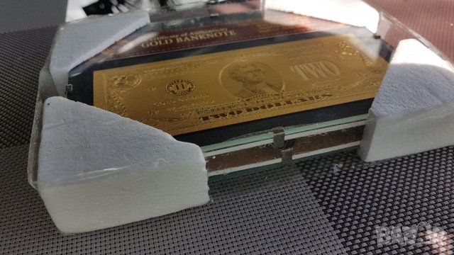 Позлатени долари в стъклена рамка , снимка 3 - Декорация за дома - 29088317