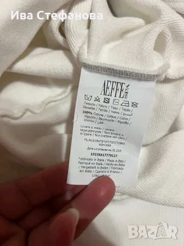 Оригинална бяла блуза Moschino 100 % памук памучна универсален размер суичър , снимка 5 - Блузи с дълъг ръкав и пуловери - 48091874