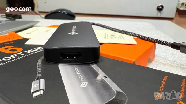 5в1 USB HUB Novoo (Нов,HDMI,Type-C,USB v.3.2), снимка 4 - Други - 49176035