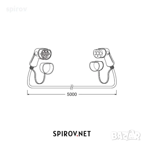 Кабел за зареждане на електромобил OSRAM 7PIN 22 kW Type2 5m, снимка 2 - Аксесоари и консумативи - 56189530