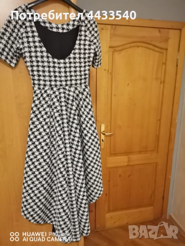 Елегантна рокля. Асиметрична. Издължена задна част . Овално деколте стои страхотно. , снимка 2 - Рокли - 53965541