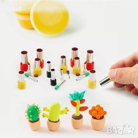 8 бр метални накрайници резци различни размери за работа с полимерна глина фондан ръчна изработка