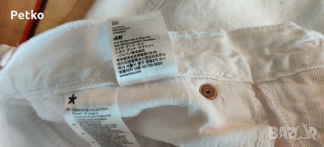 Дънкови, бели, къси панталони H&M, снимка 3 - Къси панталони - 30636960