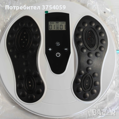 Електронен стимулатор за стъпала EMS + TENS – безжичен масажор с червена LED светлина и дистан, снимка 5 - Масажори - 53179725